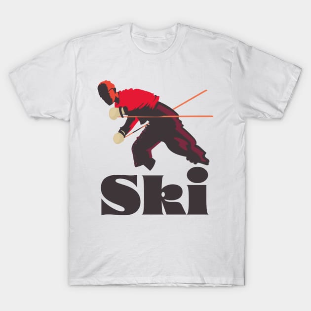 Retro Ski poster T-Shirt by nickemporium1